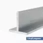 Preview: Aluminium T-Profil 40x40x2 mm entgratet
