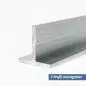 Mobile Preview: Aluminium T-Profil 15x15x2 mm unentgratet