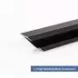 Preview: C-Profil Schwarz aus Aluminium 11x17x4 mm in 2mm Stärke winkelschnitt horizontal