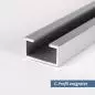 Preview: C-Profil aus Aluminium 15x28x8 mm in 2 mm entgratet
