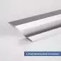 Preview: C-Profil aus Aluminium 8x23x5 mm in 1-5 mm Stärke winkelschnitt horizontal