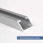 Preview: C-Profil aus Aluminium 9x14x4 mm in 2mm Stärke M6 Winkelschnitt vertikal
