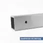 Mobile Preview: Quadratrohr aus Aluminium 50x50mm in 2mm Stärke Bohrung
