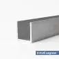 Preview: U-Profil aus Aluminium 20x10x20x2 mm entgratet