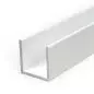 Preview: Aluminium U Profil 30x30x30x2 mm Weiß