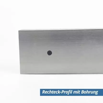 Aluminium Rechteckprofil 60x20x2 mm Bohrung