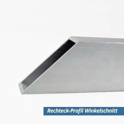 Rechteckprofil (Rechteckrohr) aus Aluminium 30x20x1-5mm Winkelschnitt