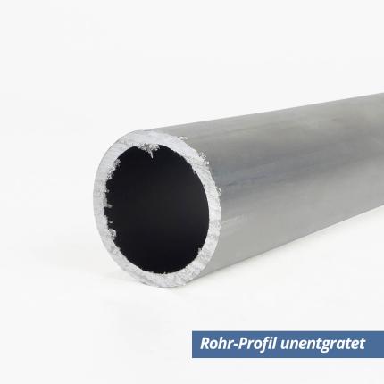 Rohr Profil aus Aluminium 40x2mm unentgratet