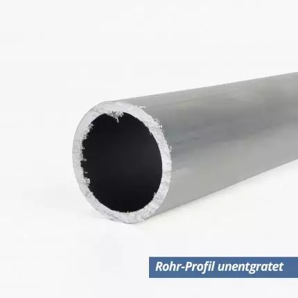 Rohr Profil aus Aluminium 25x2mm unentgratet