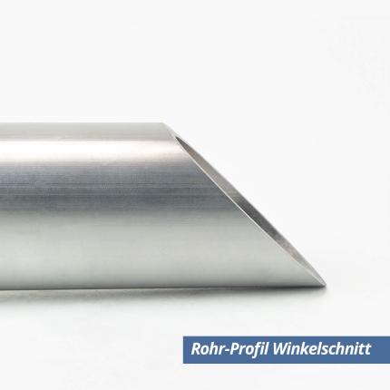 Rohr Profil aus Aluminium 6x1mm Winkelschnitt