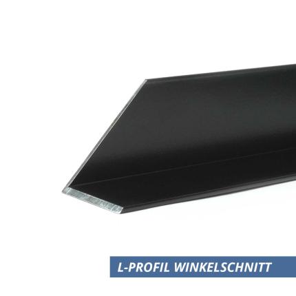Alu L Profil Winkelleiste 40x40x3-mm-schwarz Winkelschnitt