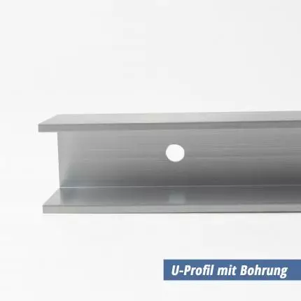 aluminium u profil 20x15x1,5 mm Bohrung