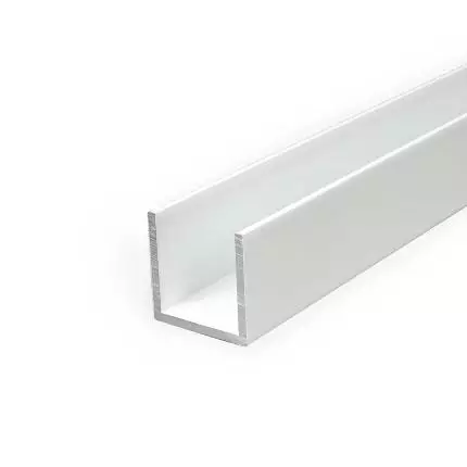 Aluminium U Profil 12x12x12x2 mm weiß