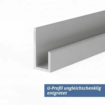 U-Profil aus Aluminium eloxiert in 15x10x10x2 mm saubere Kanten