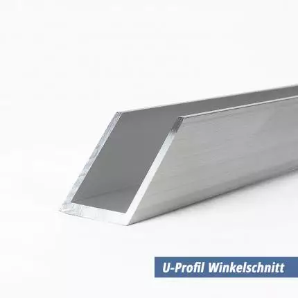 U-Profil aus Aluminium 40x40x40x4 mm Winkelschnitt