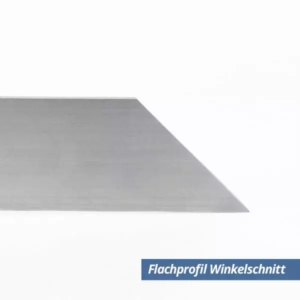 Flach-Profil aus Aluminium 45x5 mm Winkelschnitt
