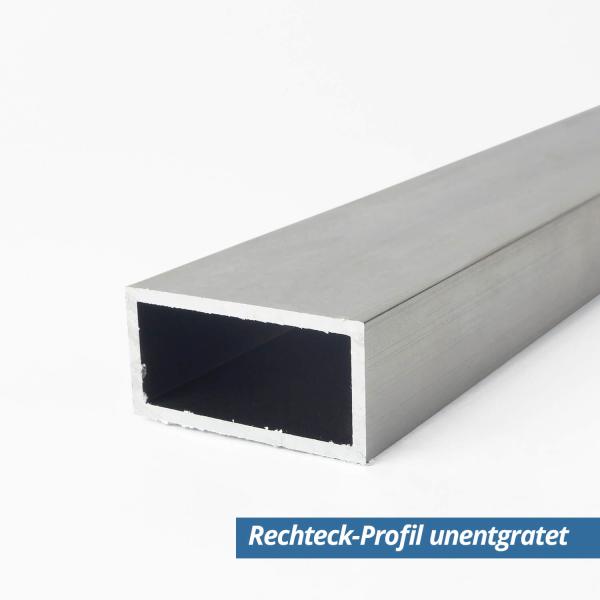 Aluminium Rechteckrohr Alu Profilrohr Walzblank Stange Aluprofil 2995 mm