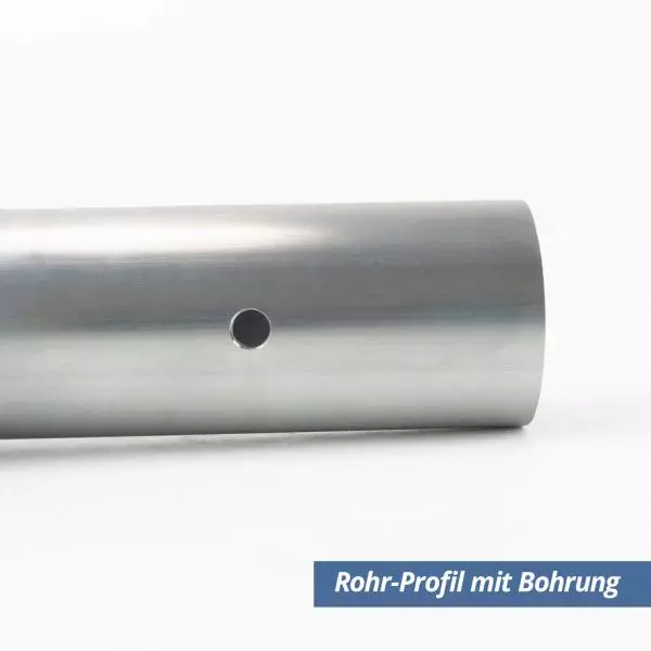 Rohr Profil aus Aluminium 20x2mm Bohrung
