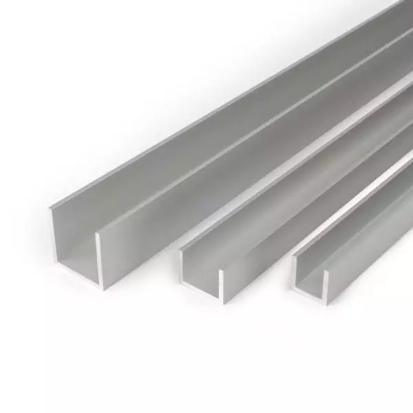 U-Profil aus Aluminium 20x20x20x2 mm Eloxiert – 25 cm lang - auch als Zuschnitt auf Wunschmaß mit Bohrungen & Gehrungen