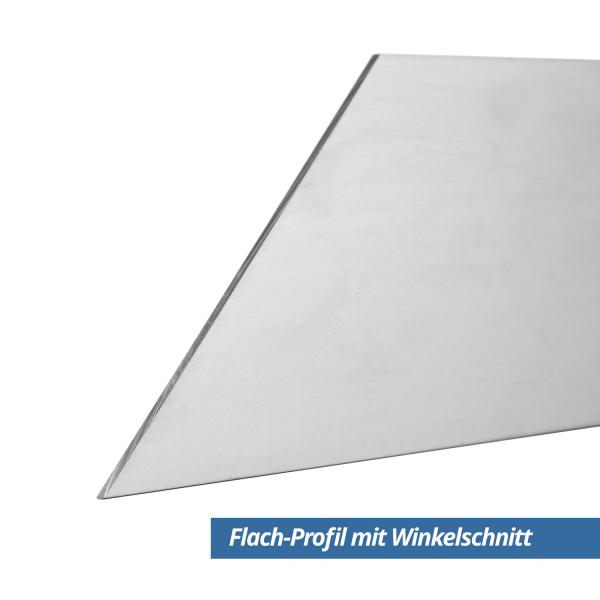 Flach Profil 80x2 mm Eloxiert Winkelschnitt