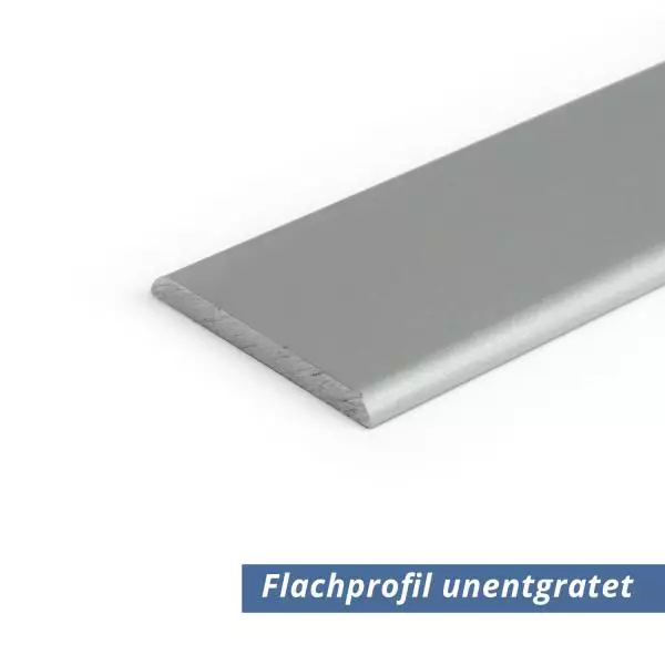 Flach Profil Eloxiert 20x2 mm abgerundet Unentgratet