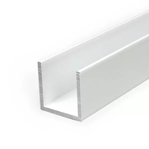 Aluminium U Profil 25x25x25x2 mm Weiß