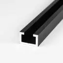 C-Profil Schwarz aus Aluminium 11x17x4 mm in 2mm Stärke